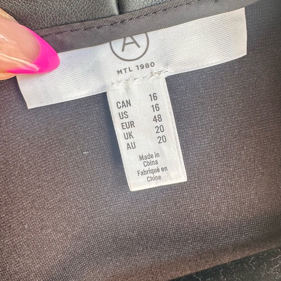 Leather cardigan/Blazer us16 - Picture 8 of 16